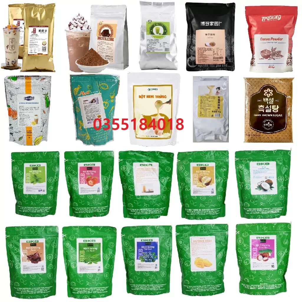 Bột - Sữa - Cafe: Bột sữa - Bột vị hương - Kem cheese