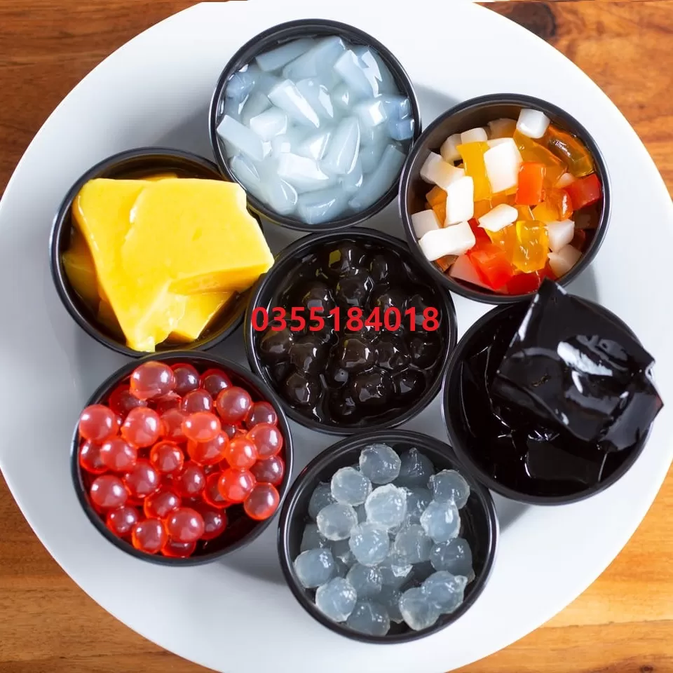 Topping Trân châu - Nha đam - Hoa quả đóng lon