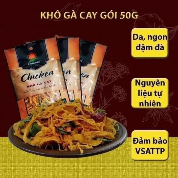 Khô gà cay Fansipan gói 50g
