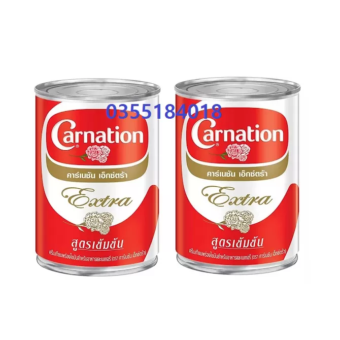 Sữa béo hoa hồng Carnation Thái lan lon 385g