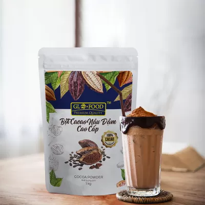 Bột cacao nâu đậm cao cấp Glofood gói 500g