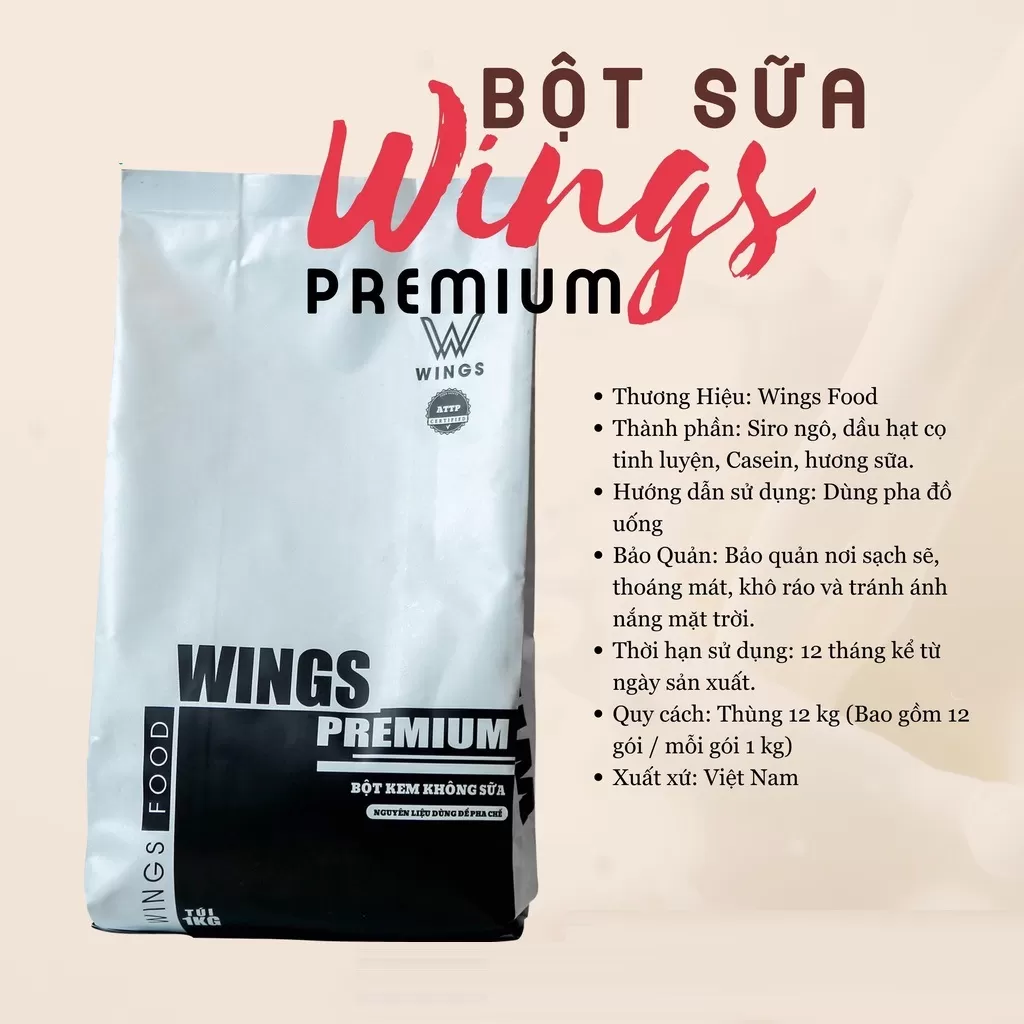 Bột sữa Wings gói 1kg