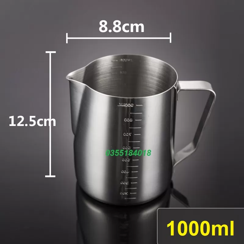 Ca đánh sữa 1000ml Inox 304