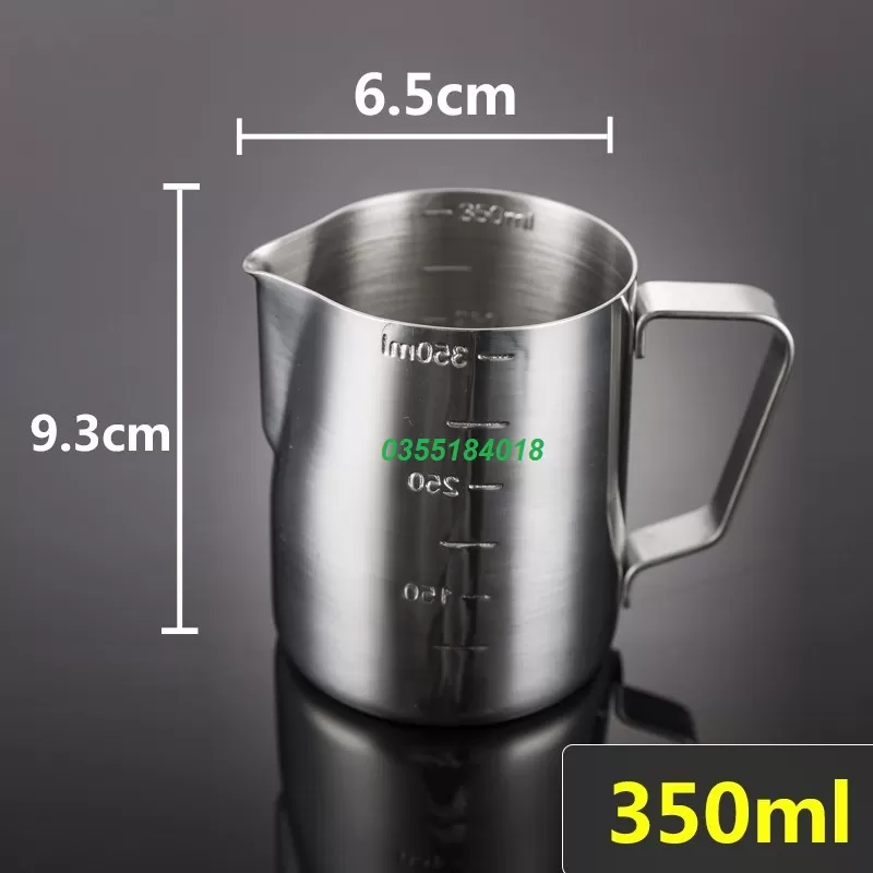 Ca đánh sữa 350ml Inox 304