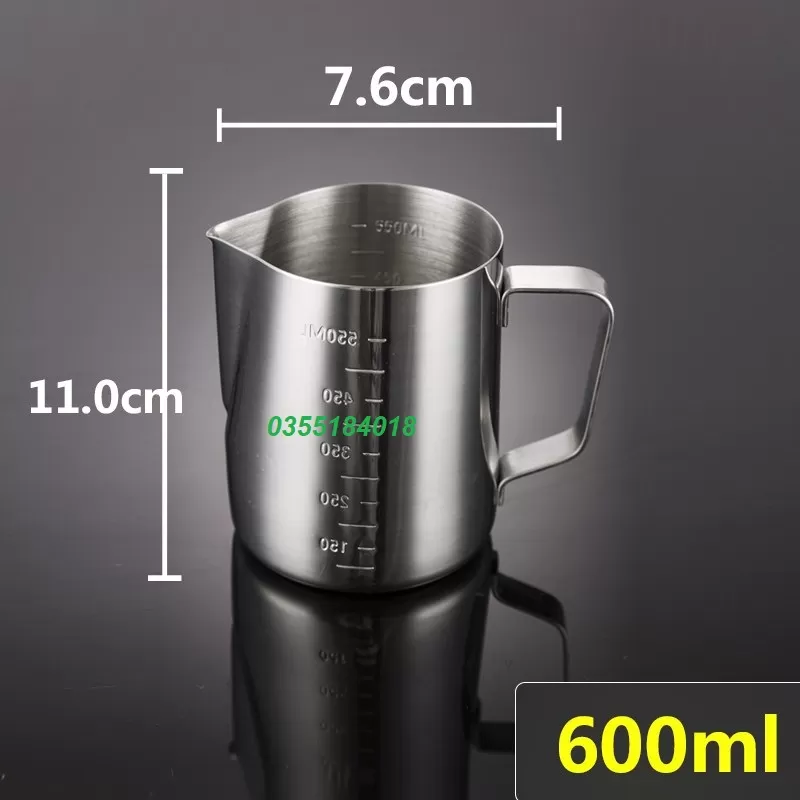 Ca đánh sữa 600ml Inox 304