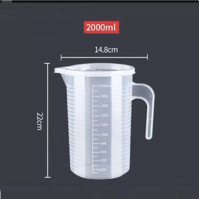 Ca đong định lượng 2000ml 2L có nắp nhựa PP