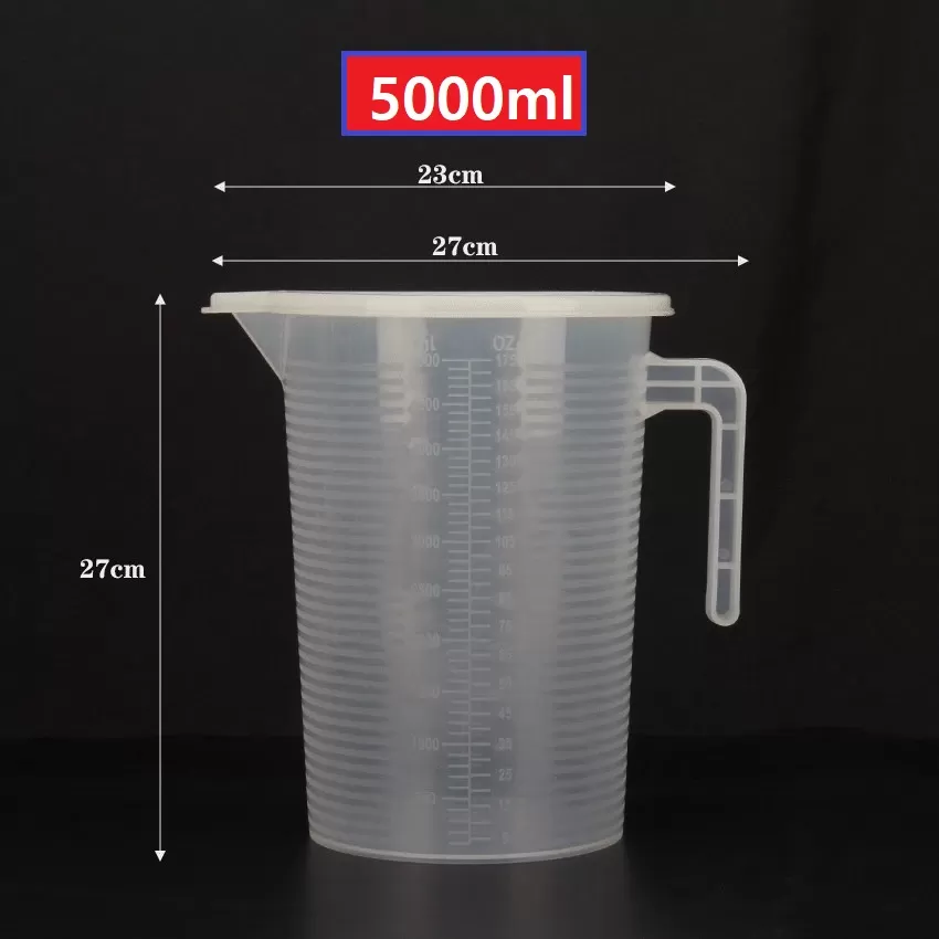 Ca đong định lượng 5000ml có nắp nhựa PP