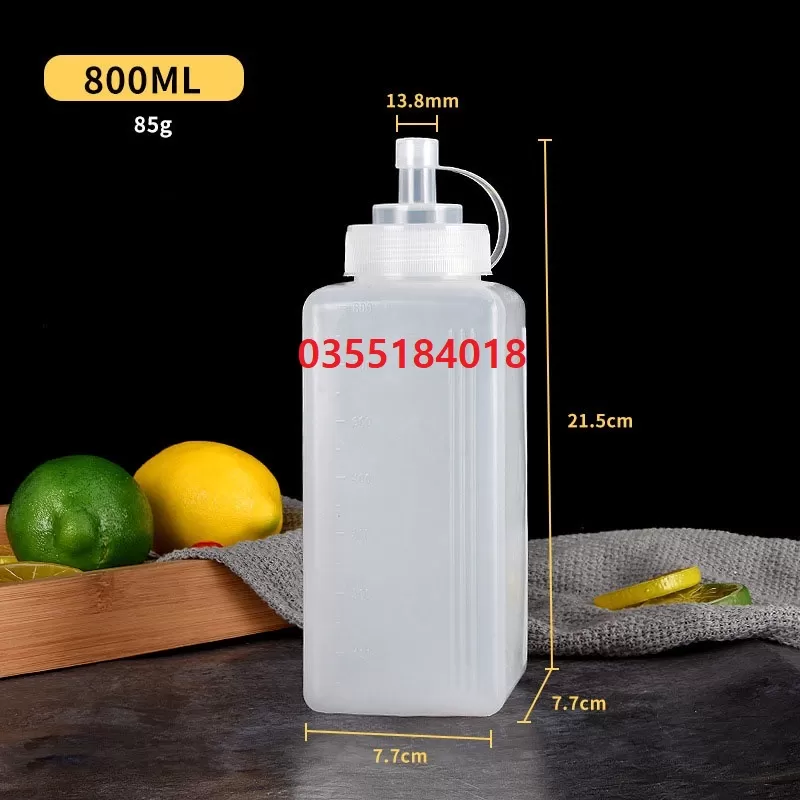 Bình bóp sốt vòi rộng 800ml
