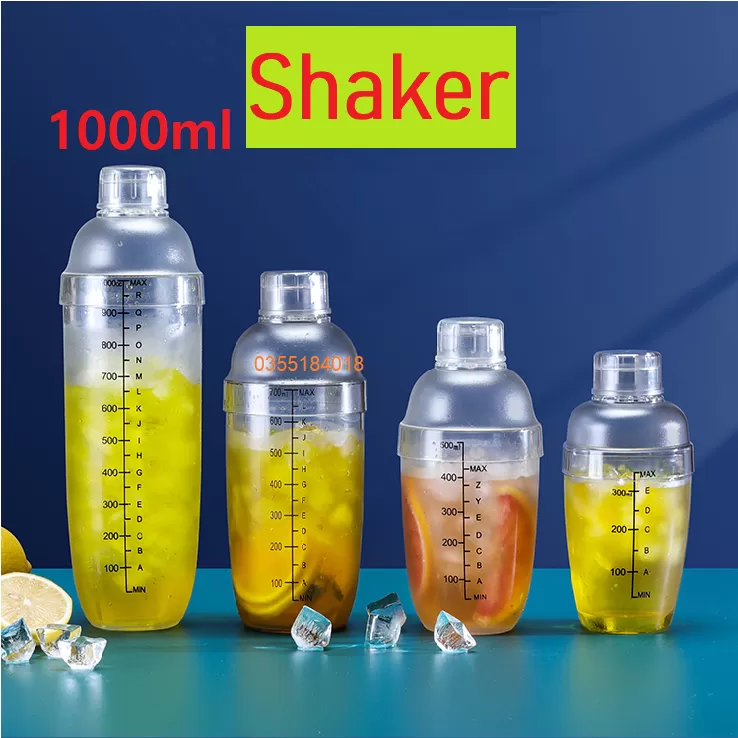 Bình lắc Shaker 1000ml nhựa cao cấp
