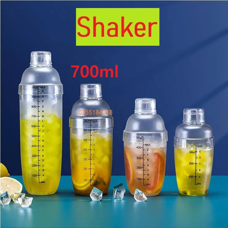 Bình lắc shaker 700ml nhựa cao cấp
