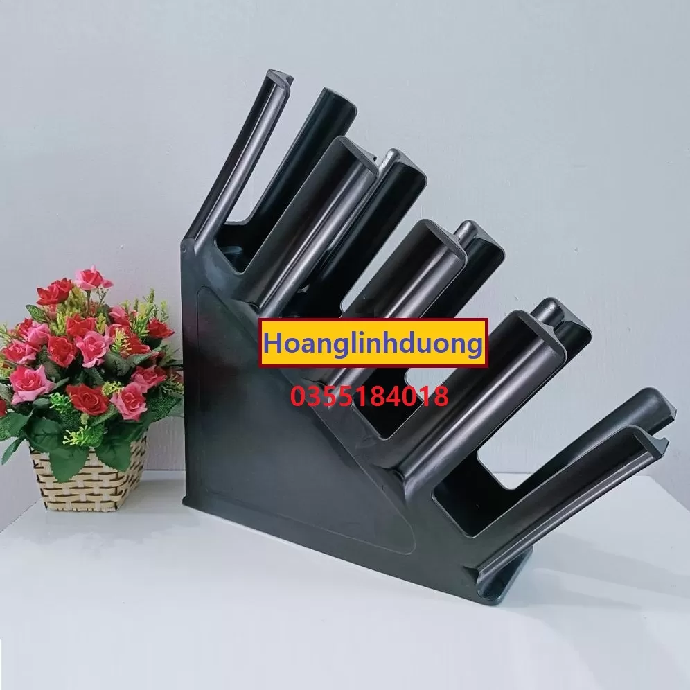 Kệ úp ly cốc nghiêng 4 ngăn nhựa cao cấp