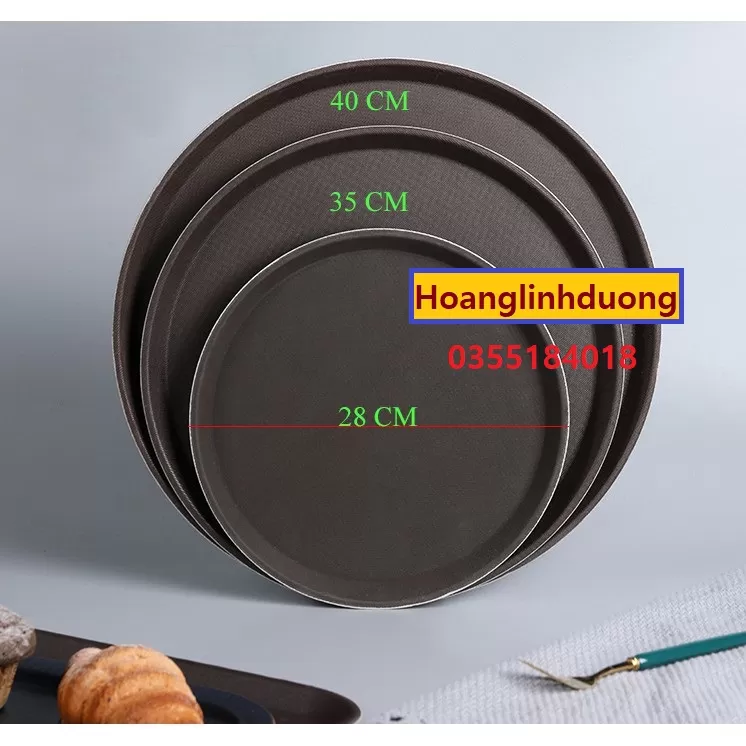 Khay bê đồ chống trượt đường kính 35cm
