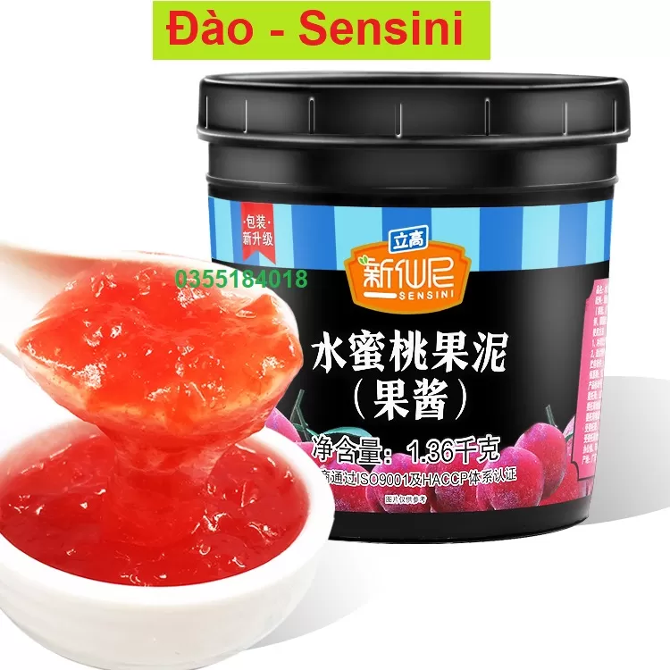 Mứt sốt đào Sensini 1.3kg