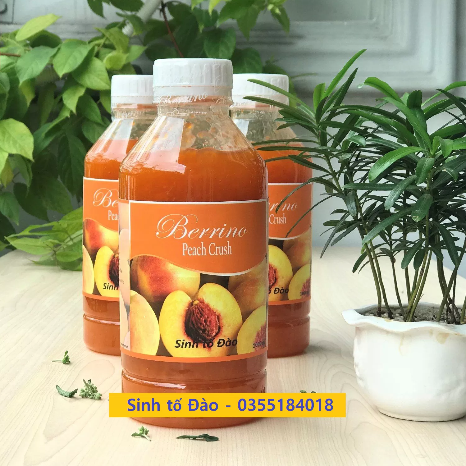 Sinh tố Đào Berrino chai 1L