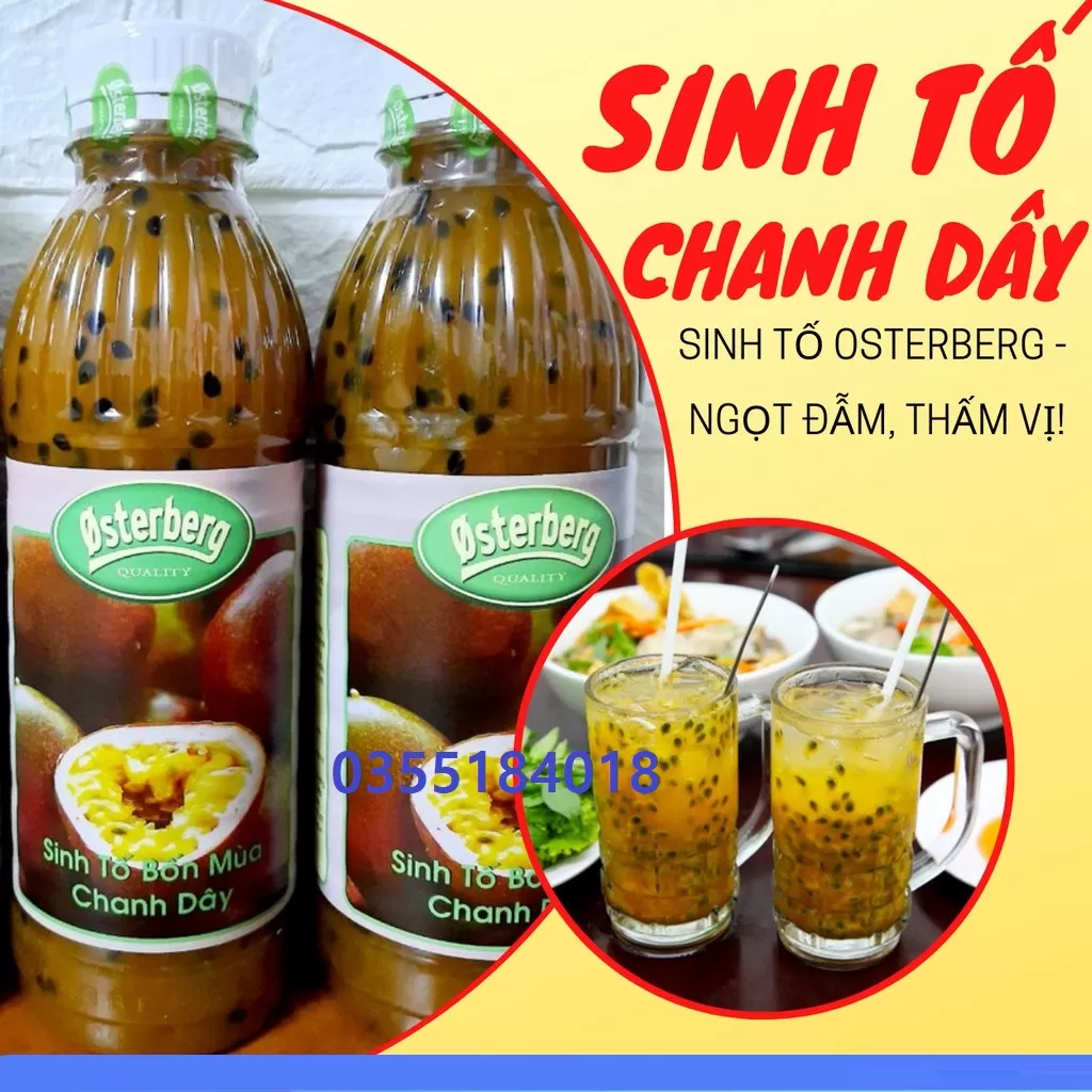 Sinh tố chanh dây Osterberg chai 1L