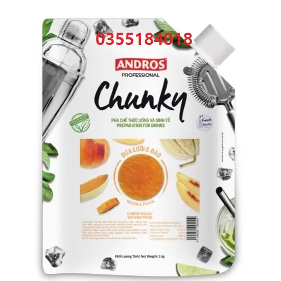 Mứt Dưa lưới & Đào Chunky Andros