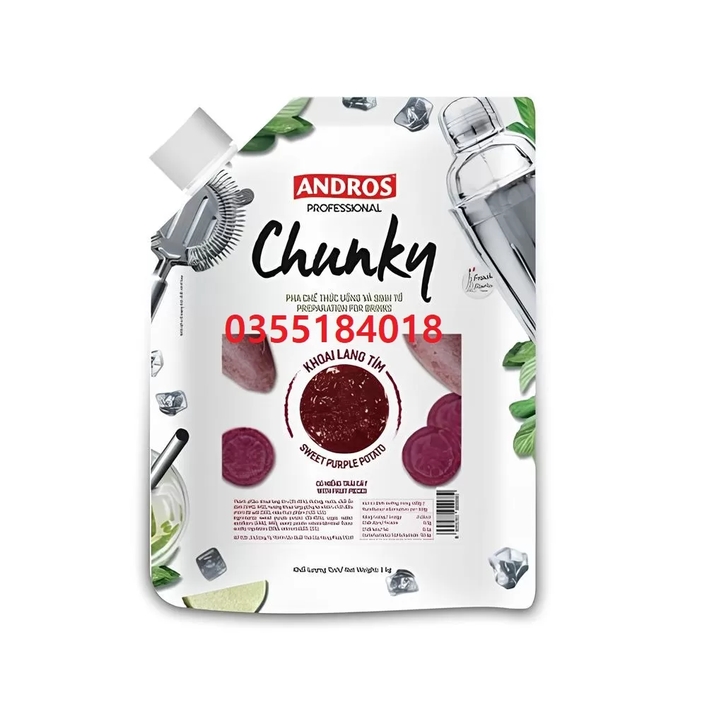 Mứt Khoai lang tím Chunky Andros gói 1kg