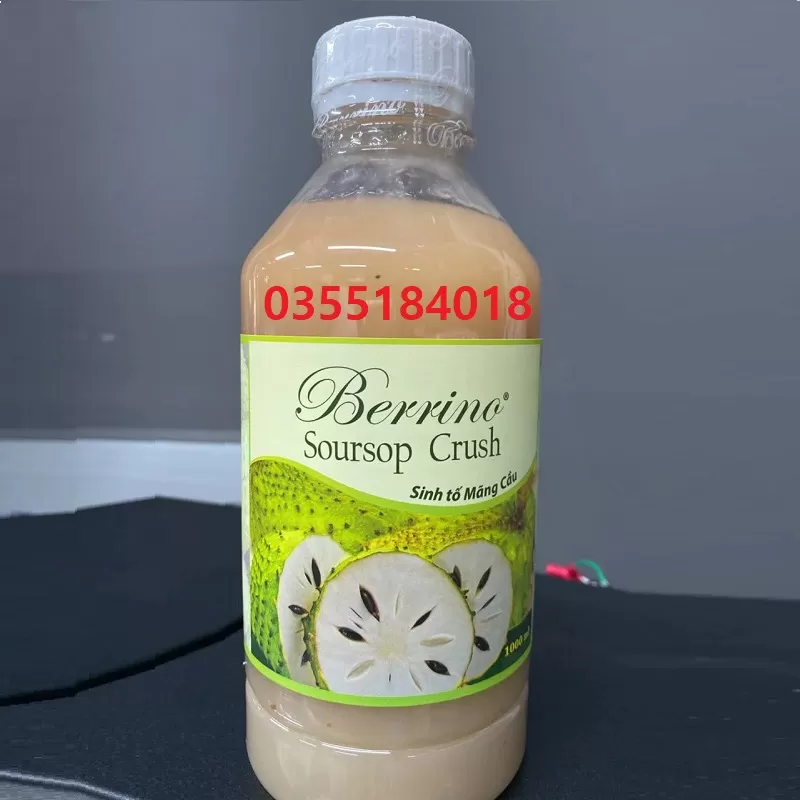 Sinh tố mãng cầu Berrino chai 1l