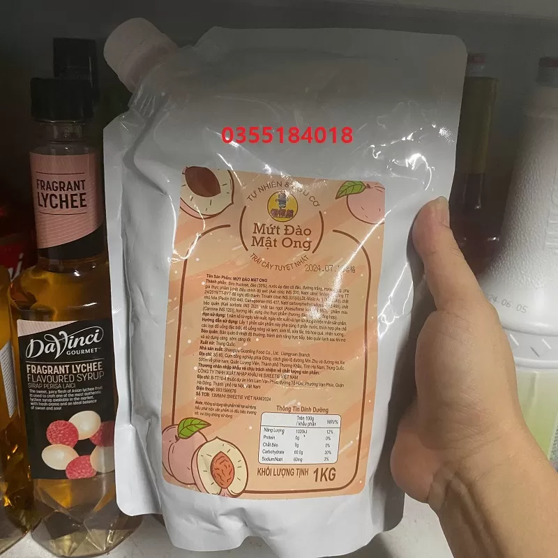 Mứt Đào mật ong Maomao gói 1kg