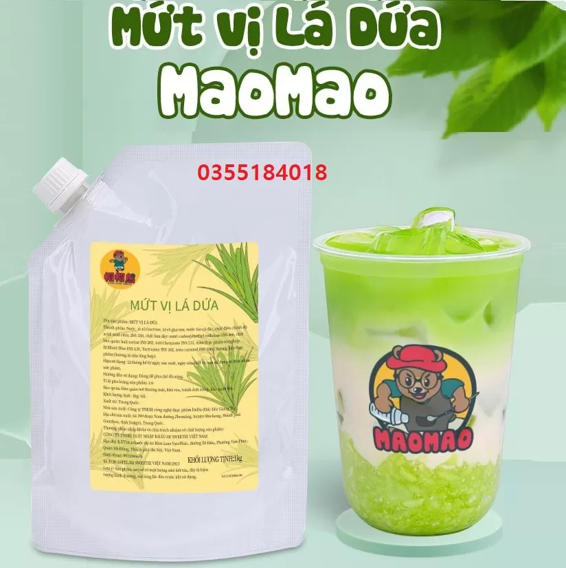Mứt Lá dứa - Lá nếp Maomao gói 1kg