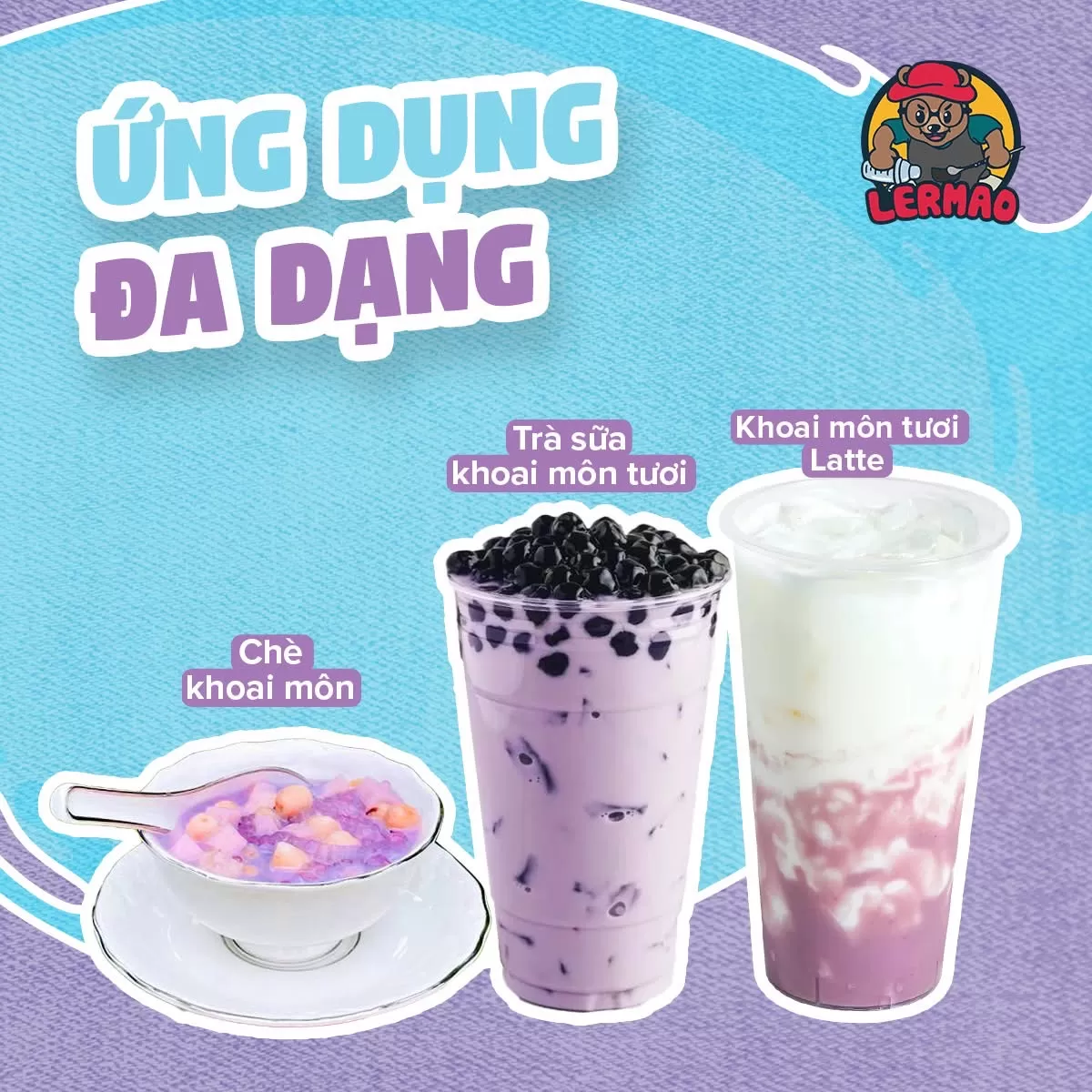 Sốt khoai môn đông lạnh Lermao 1kg