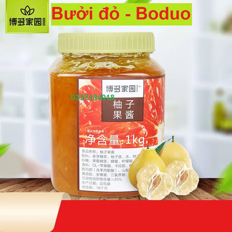 Mứt sốt Bưởi hồng Boduo hộp 1kg