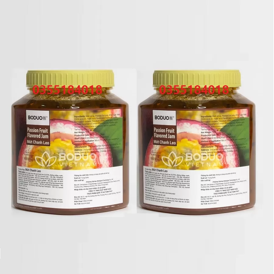 Mứt sốt chanh leo Boduo hộp 1kg