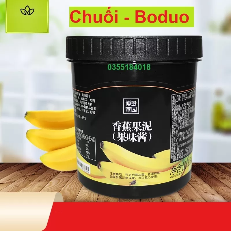 Mứt sốt Chuối Boduo hộp 1.36kg