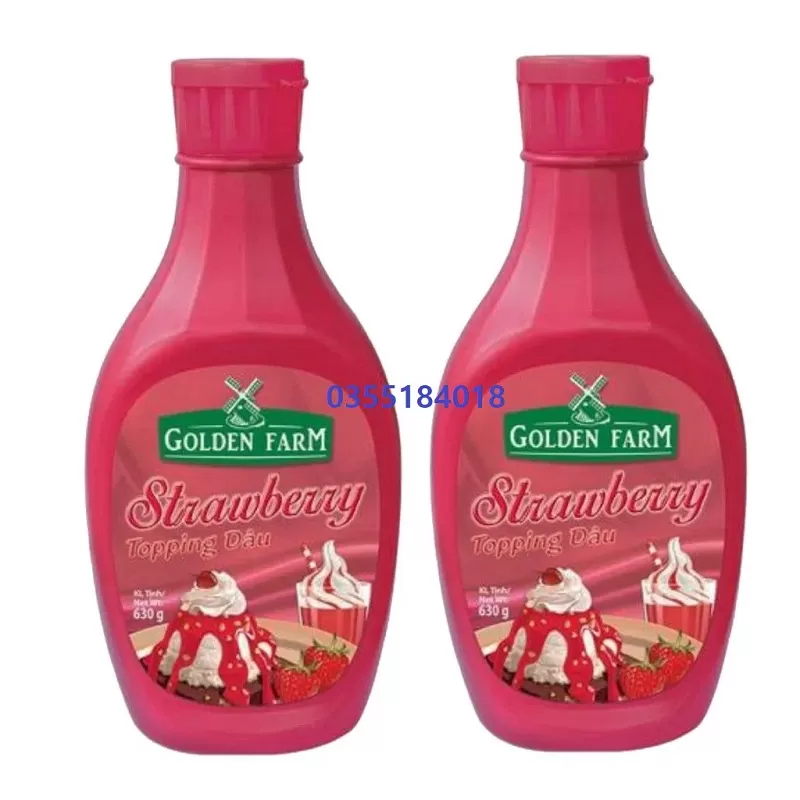 Sốt Dâu Golden farm  chai 630g
