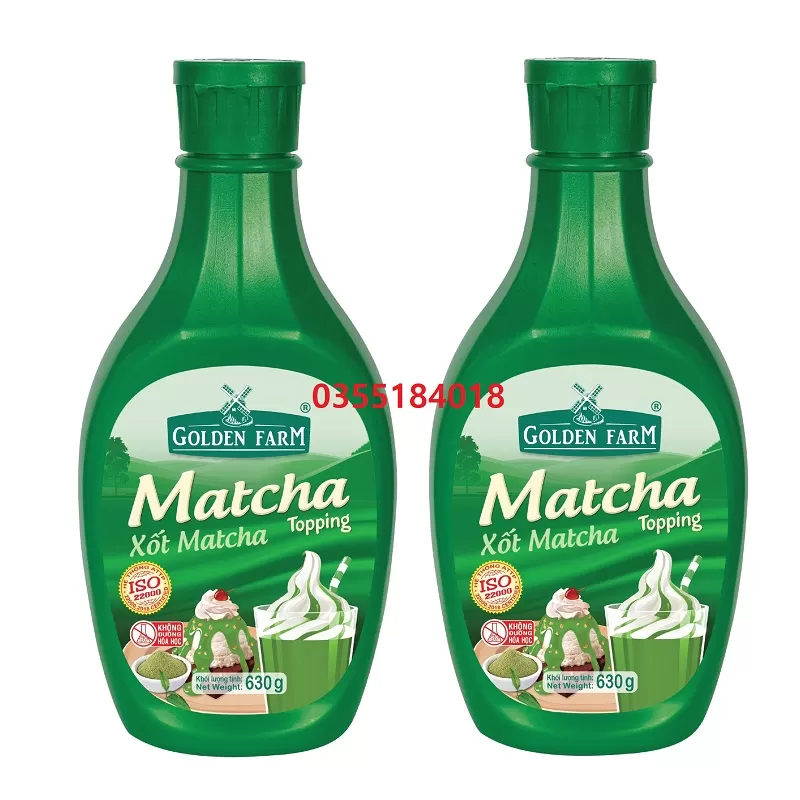 Sốt Matcha Golden farm chai 630g