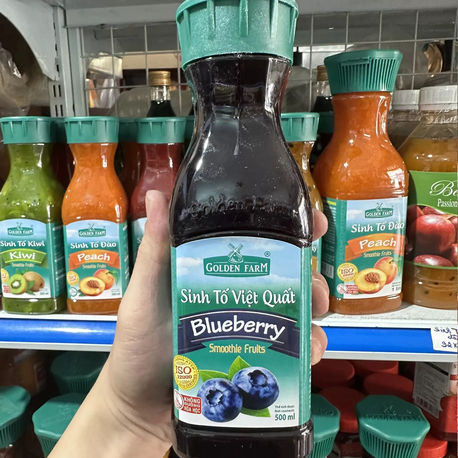 Sinh tố Việt quất Golden farm chai 1L