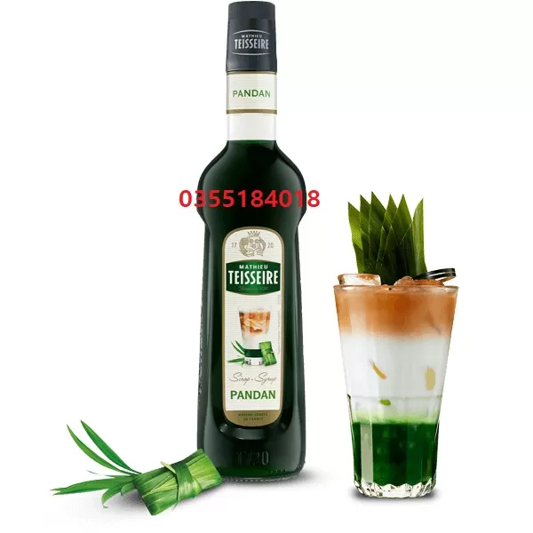 Siro lá dứa lá nếp Teisseire chai 700ml