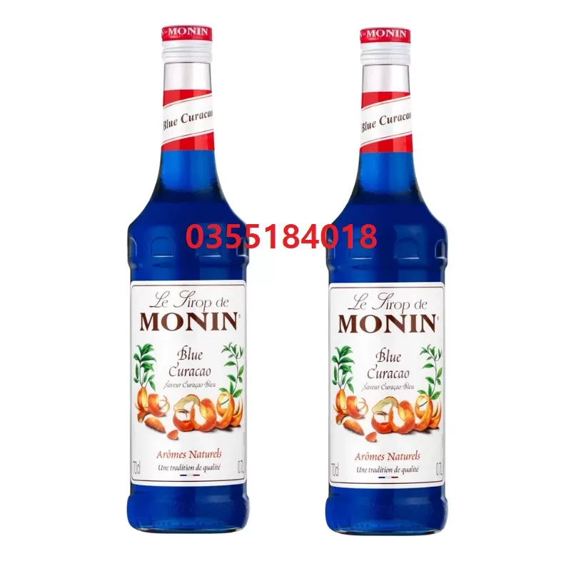 Siro syrup blue curacao Monin chai 700ml