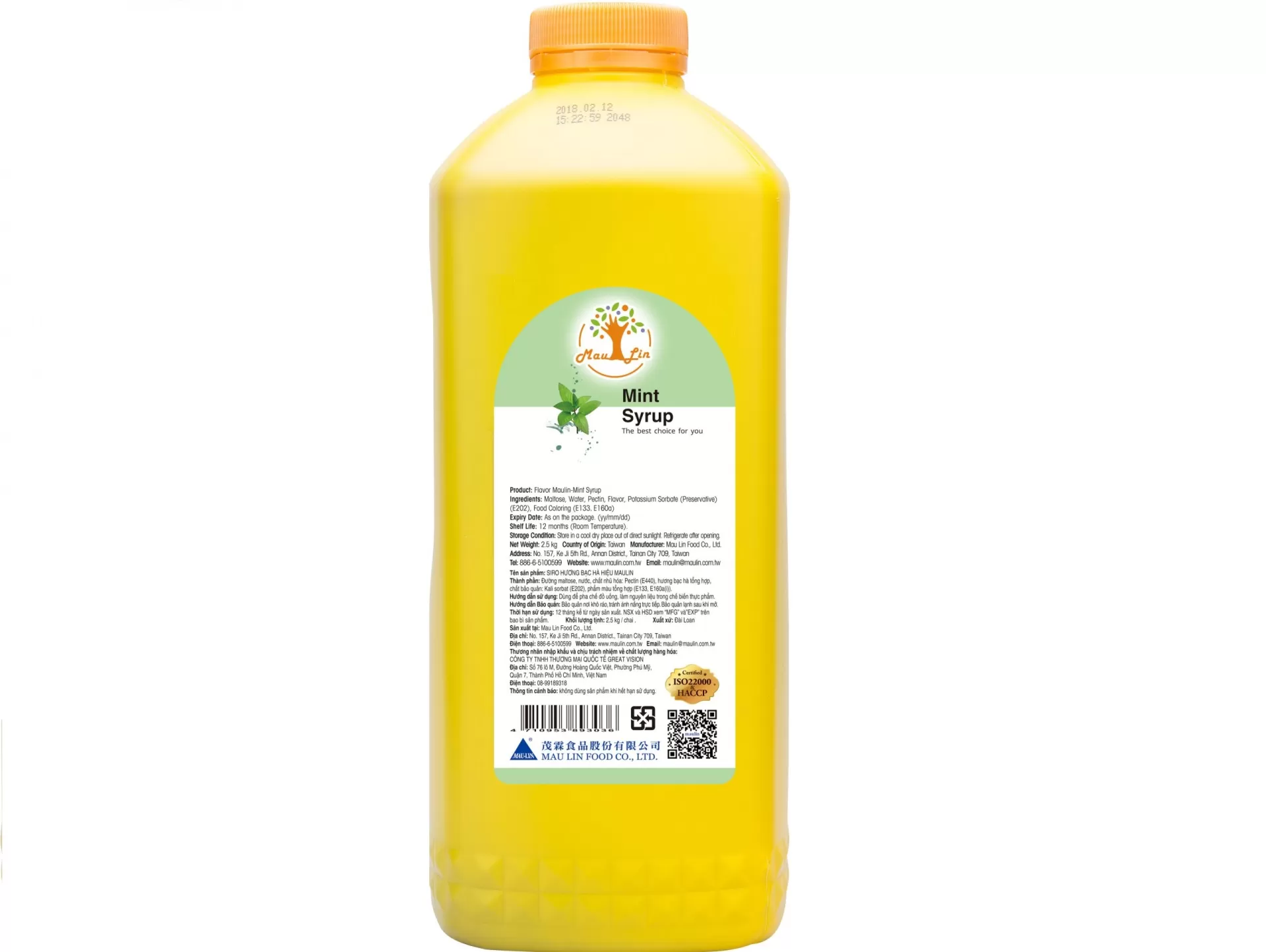 Siro bạc hà Maulin can 2.5kg