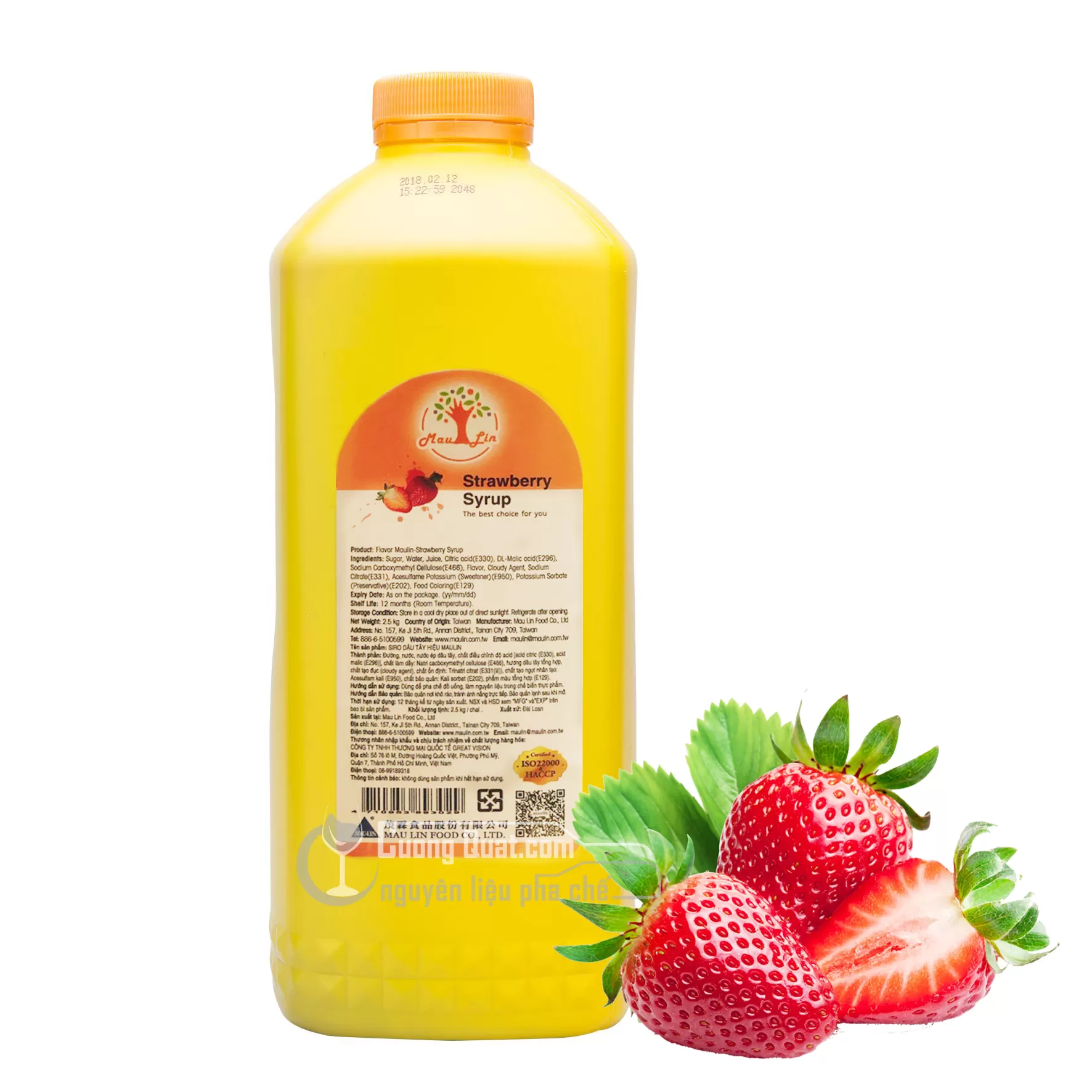 Siro syrup dâu Maulin can 2.5kg