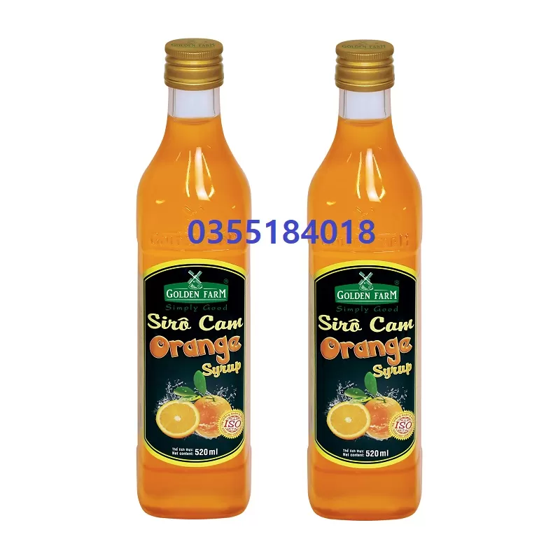 Siro cam Golden farm chai 520ml