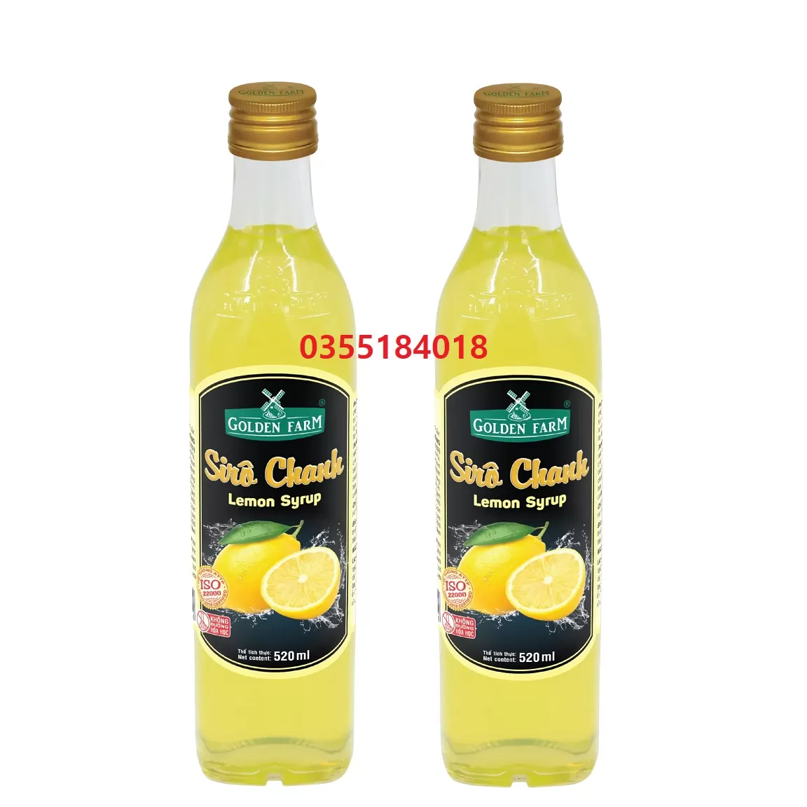 Siro chanh vàng Golden farm chai 520ml