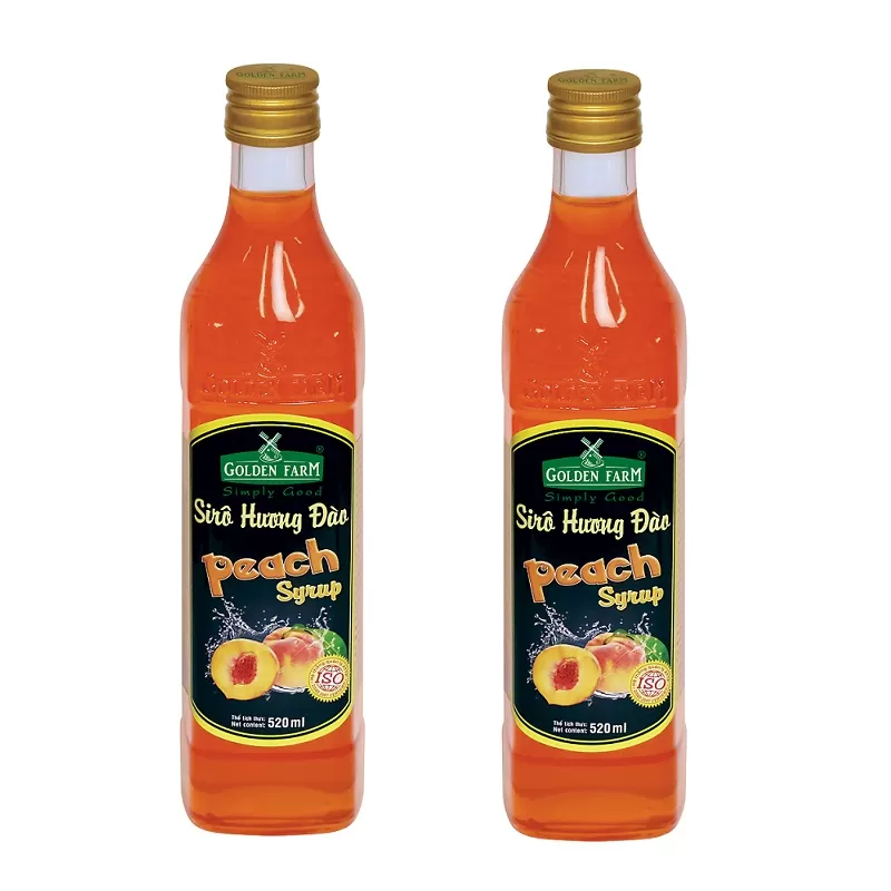 Siro đào Golden farm chai 520ml