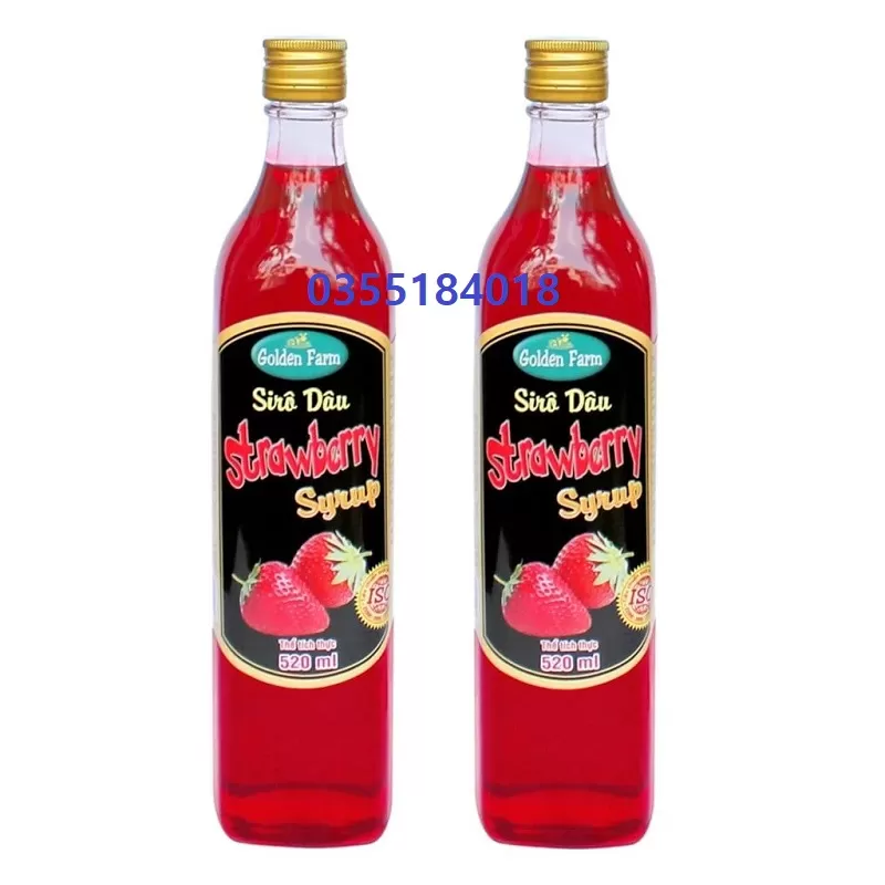 Siro dâu Golden farm chai 520ml