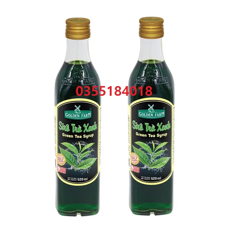 Siro matcha trà xanh Golden farm chai 520ml