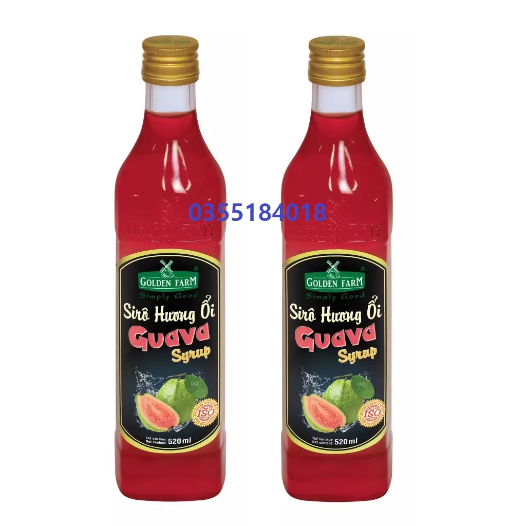 Siro hương ổi Golden farm chai 520ml