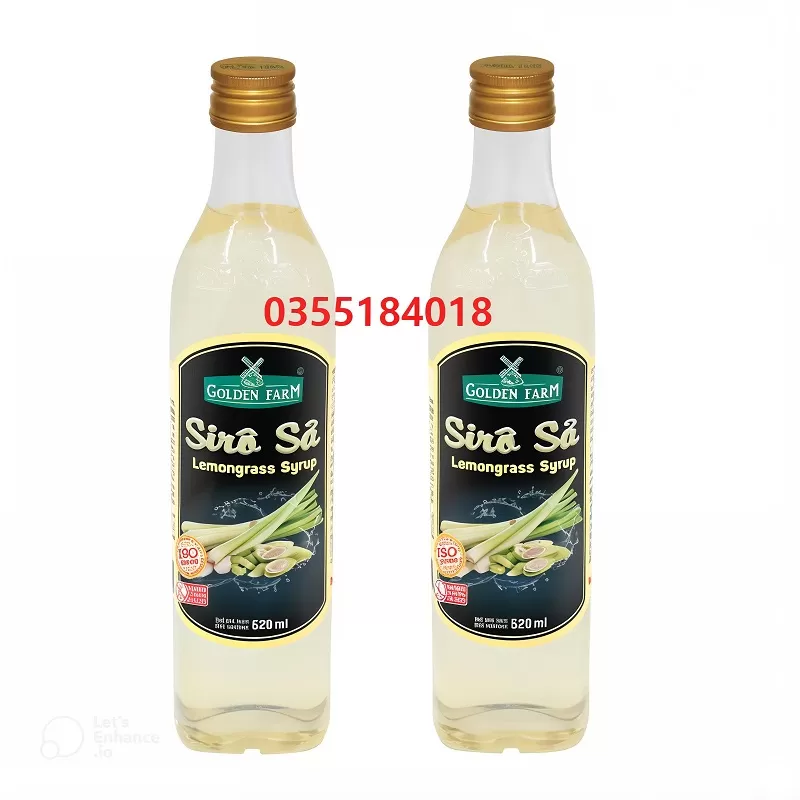 Siro sả Golden farm chai 520ml