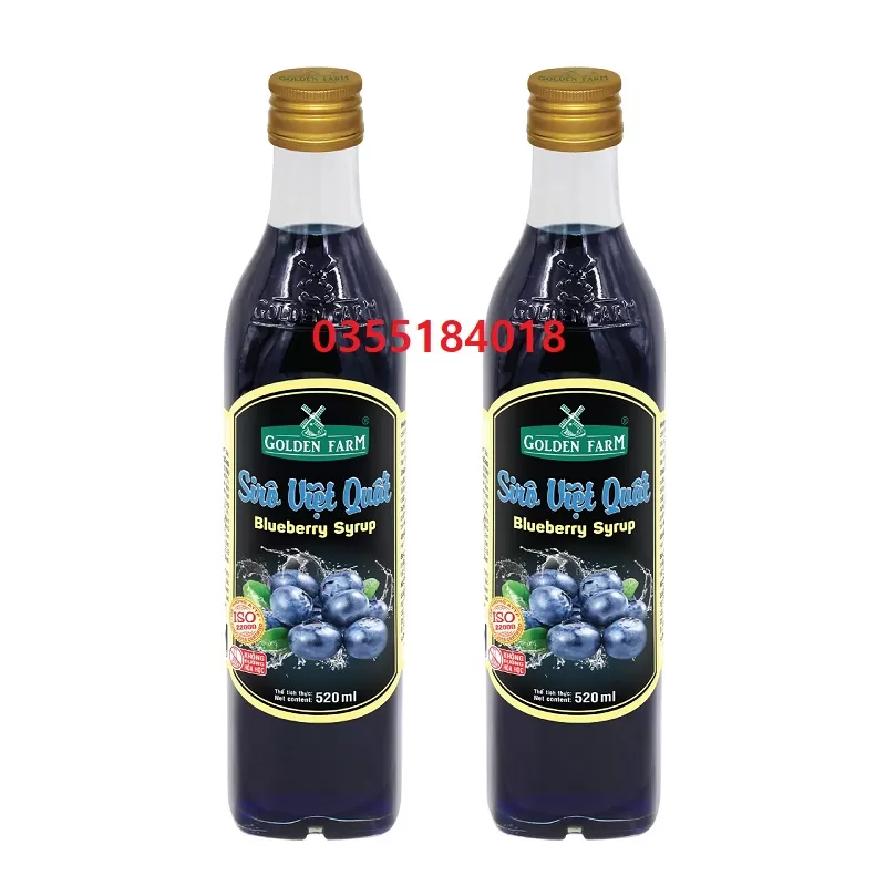 Siro việt quất Golden farm chai 520ml