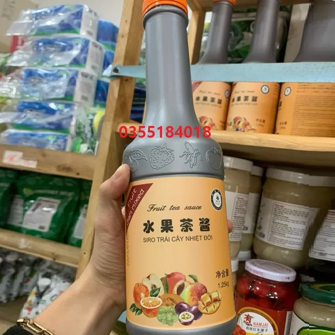 Siro trái cây nhiệt đới Binbaoli chai 1.25kg