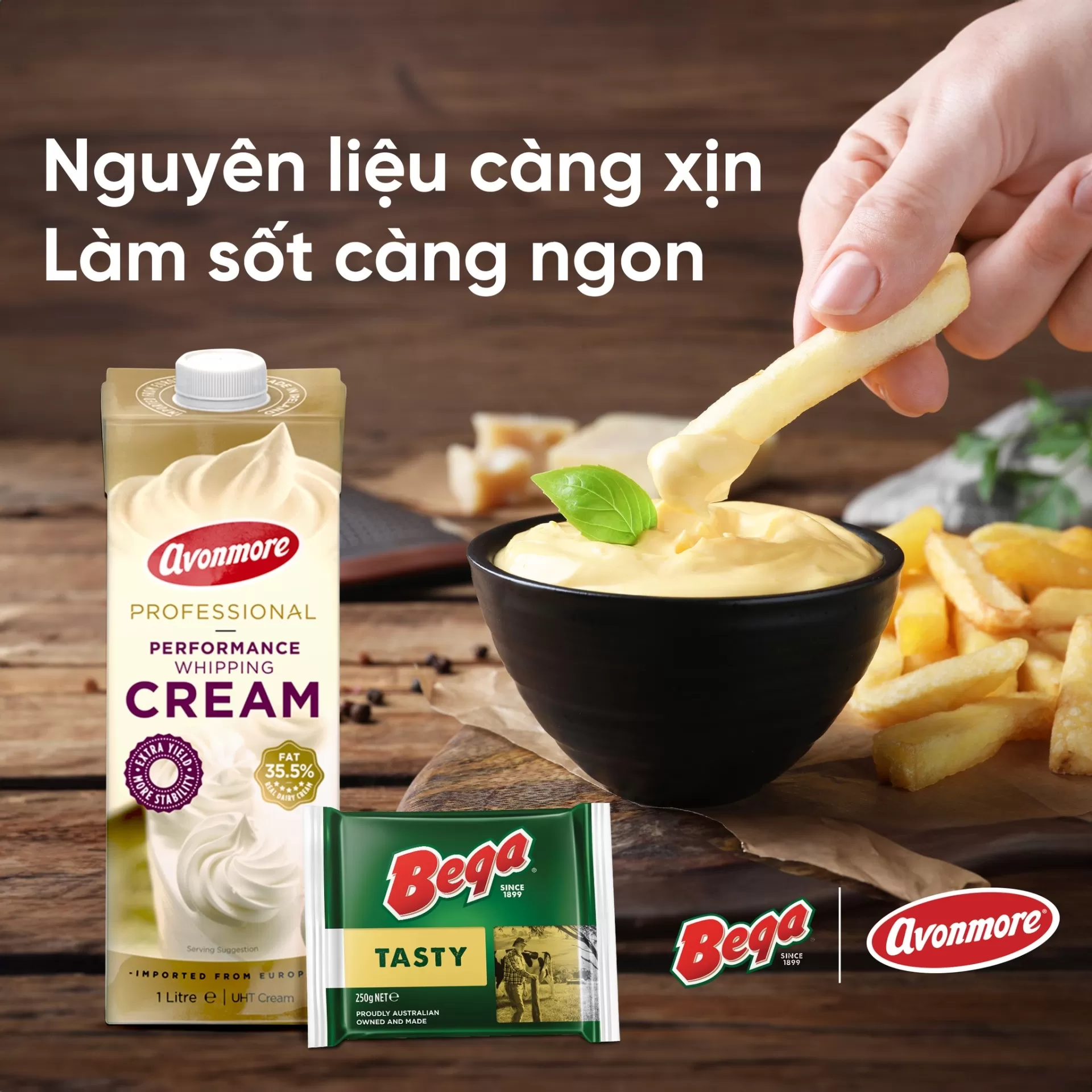 Kem Whipping Avonmore hộp 1L