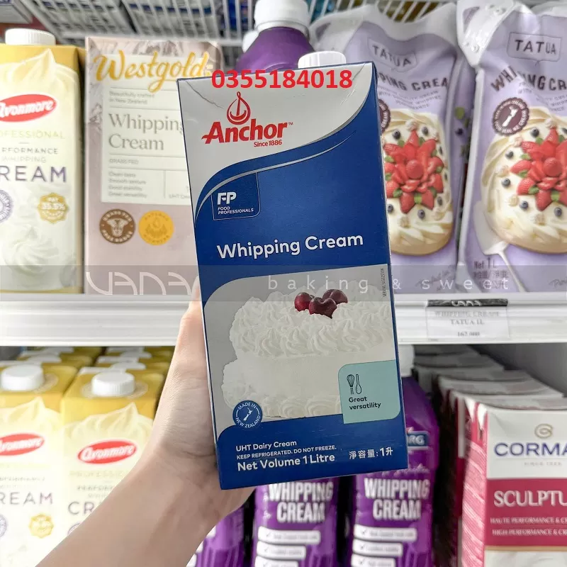 Kem Whipping Cream Anchor Hộp 1L