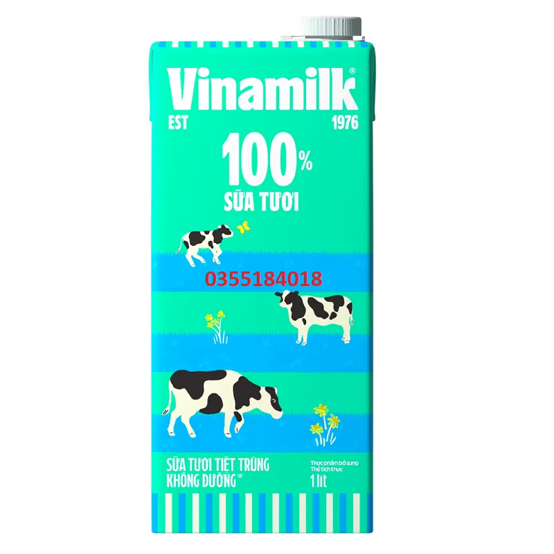 Sữa tươi không đường Vinamilk hộp 1L