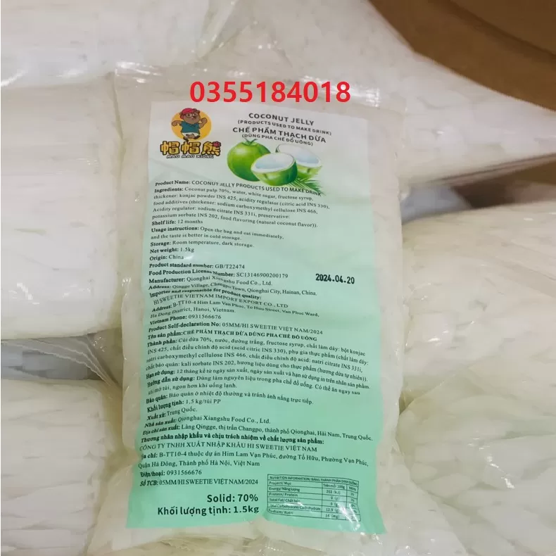 Thạch dừa Maomao gói 1.5kg