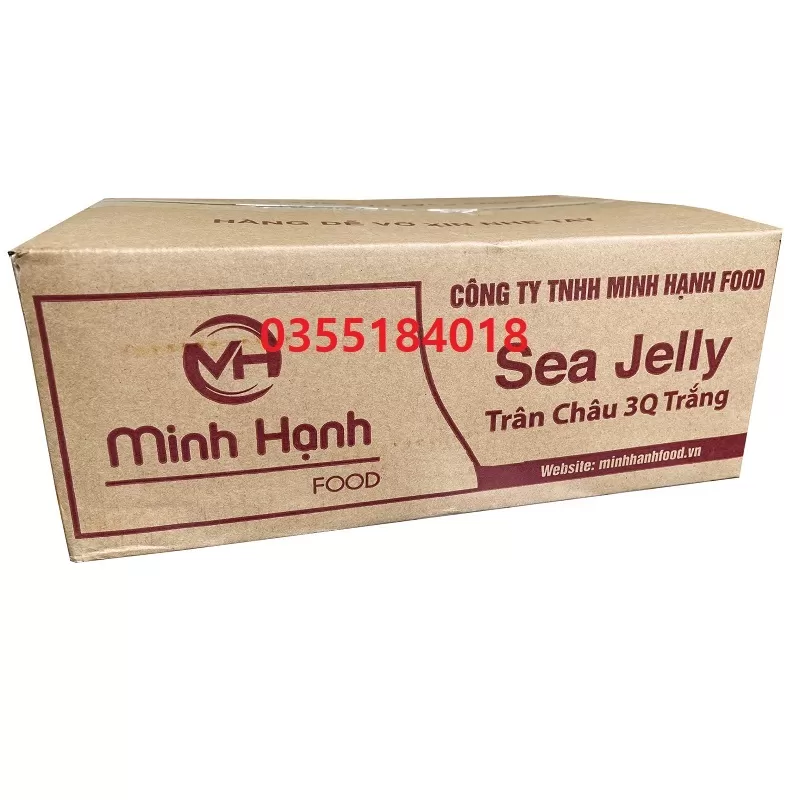 Thùng trân châu 3Q TRẮNG Minh Hạnh thùng 6 gói 2kg