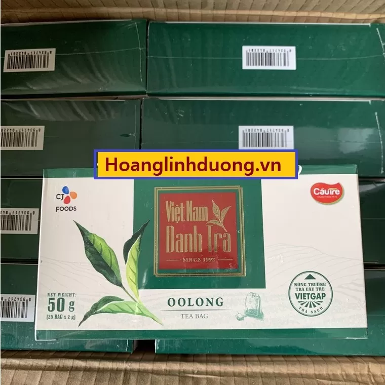 Trà ô long túi lọc Cầu tre hộp 50g